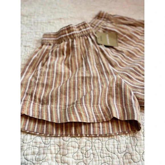 Patagonia Womens Garden Island Shorts Evening Mauve Striped Hemp Blend Size XS - Picture 2 of 5